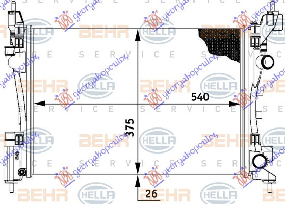 Radiator Apa - Opel Corsa D 2006 , 13399871