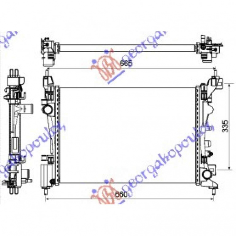 Radiator Apa - Opel Corsa D 2006 , 55700448