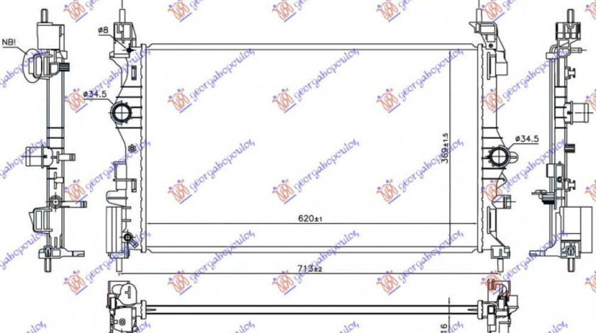 Radiator Apa - Opel Corsa E 2015 , 1300368