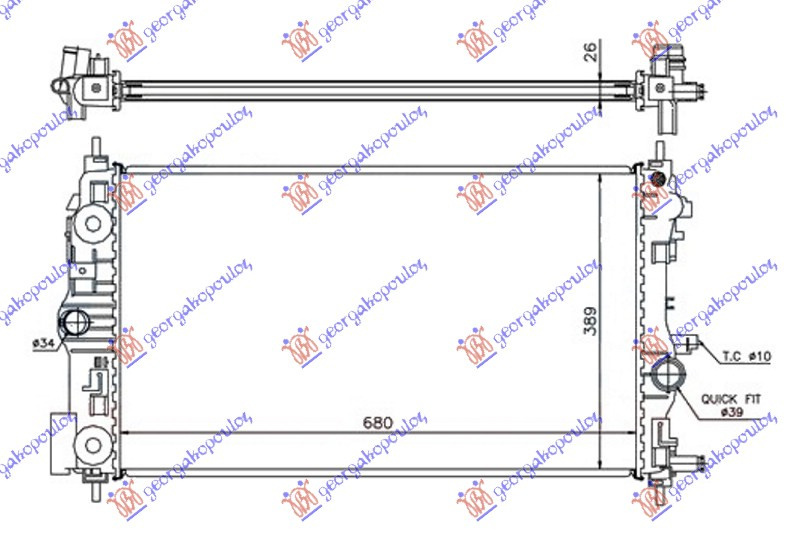 Radiator Apa - Opel Insignia 2008 , 1300326