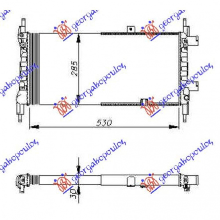 Radiator Apa - Opel Kadett E 1988 , 1302049