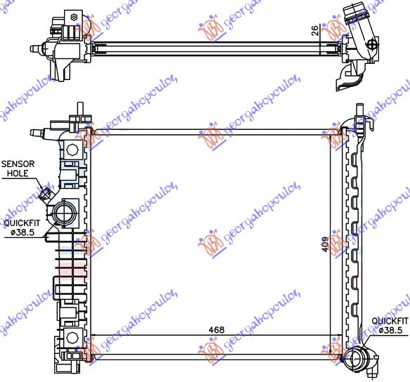 Radiator Apa - Opel Meriva 2010 , 1300308