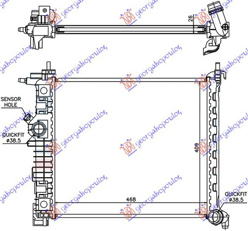 Radiator Apa - Opel Meriva 2010 , 1300308