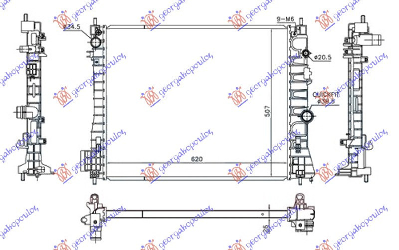 Radiator Apa - Opel Mokka 2013 , 1300343