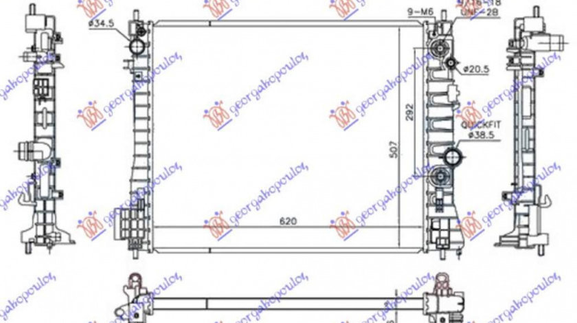 Radiator Apa - Opel Mokka X 2016 , 1300343