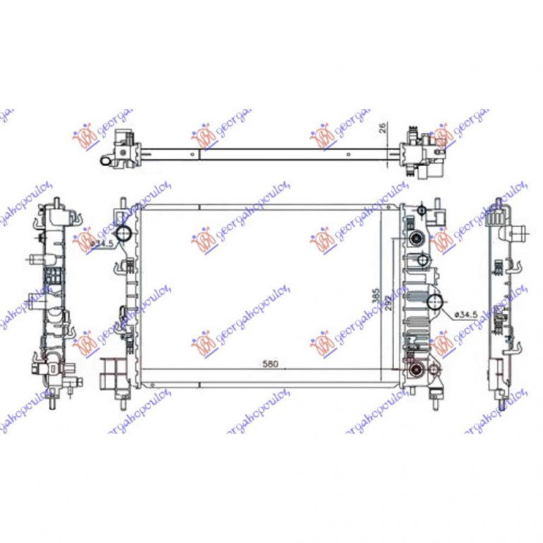 Radiator Apa - Opel Mokka X 2016 , 1300344
