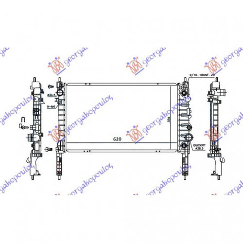 Radiator Apa - Opel Mokka X 2016 , 95091649
