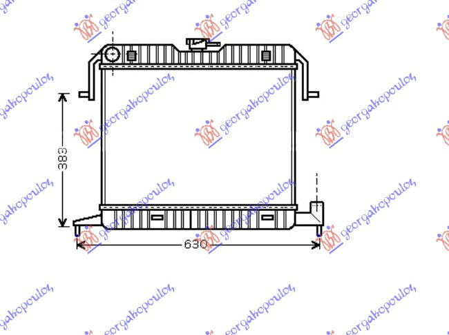 Radiator Apa - Opel Omega A 1988 , 1300010