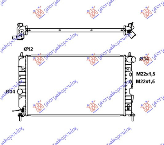 Radiator Apa - Opel Vectra B 1996 , 1300185