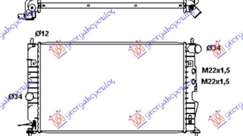 Radiator Apa - Opel Vectra B 1996 , 1300185