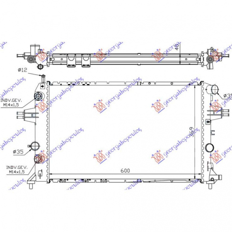 Radiator Apa - Opel Zafira 1999 , 1300210