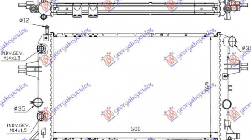 Radiator Apa - Opel Zafira 1999 , 1300210