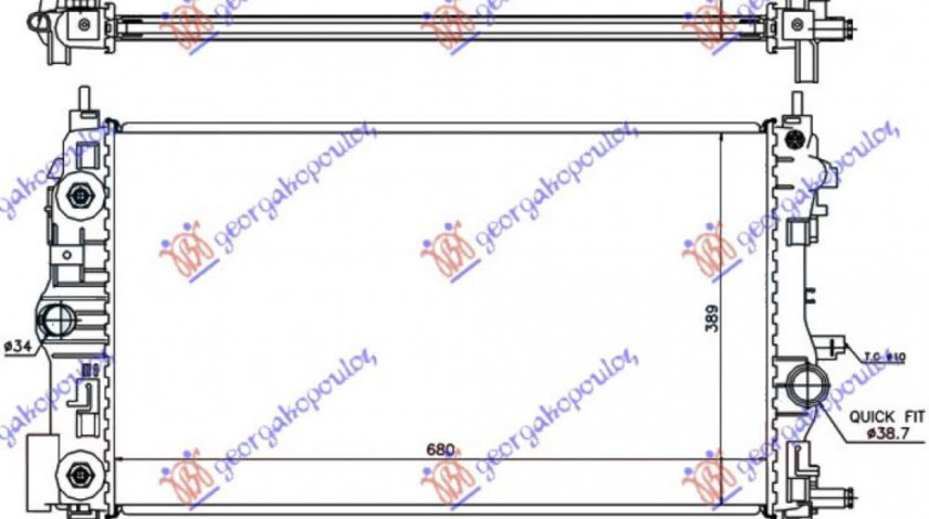 Radiator Apa - Opel Zafira C 2016 , 1300306