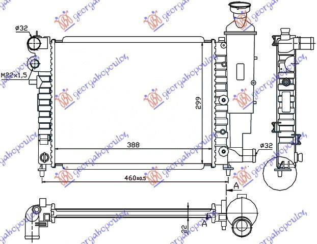 Radiator Apa - Peugeot 106 1992 , 1301b0