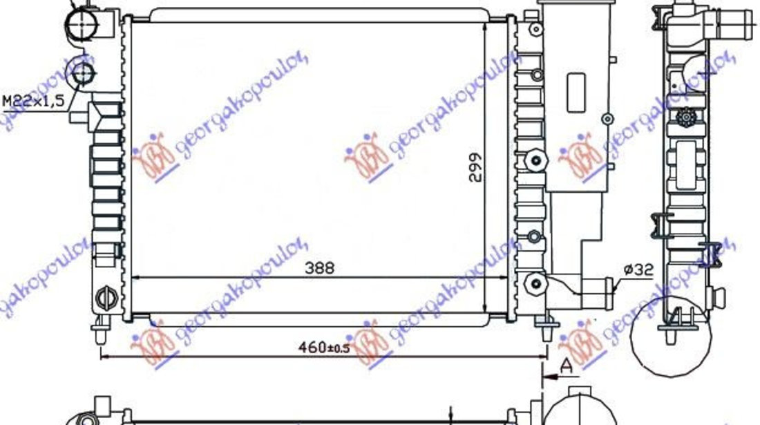 Radiator Apa - Peugeot 106 1992 , 1301b0