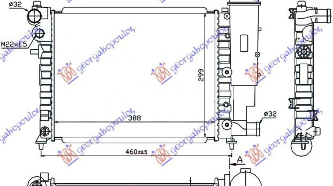 Radiator Apa - Peugeot 106 1996 , 1301sq