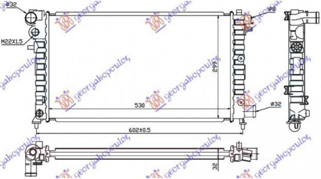 Radiator Apa - Peugeot 106 1996 , 1330.A7