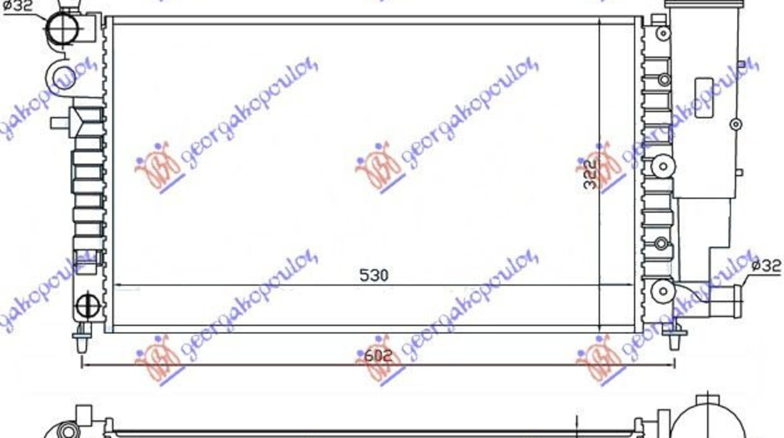 Radiator Apa - Peugeot 106 1996 , 133001