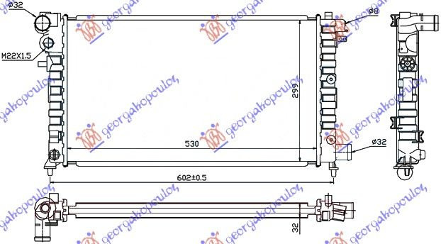 Radiator Apa - Peugeot 106 1996 , 133092