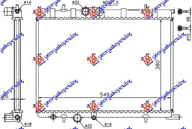 Radiator Apa - Peugeot 206 98 1999 , 1610008180