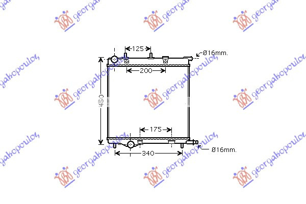 Radiator Apa - Peugeot 207 2006 , 1330s1