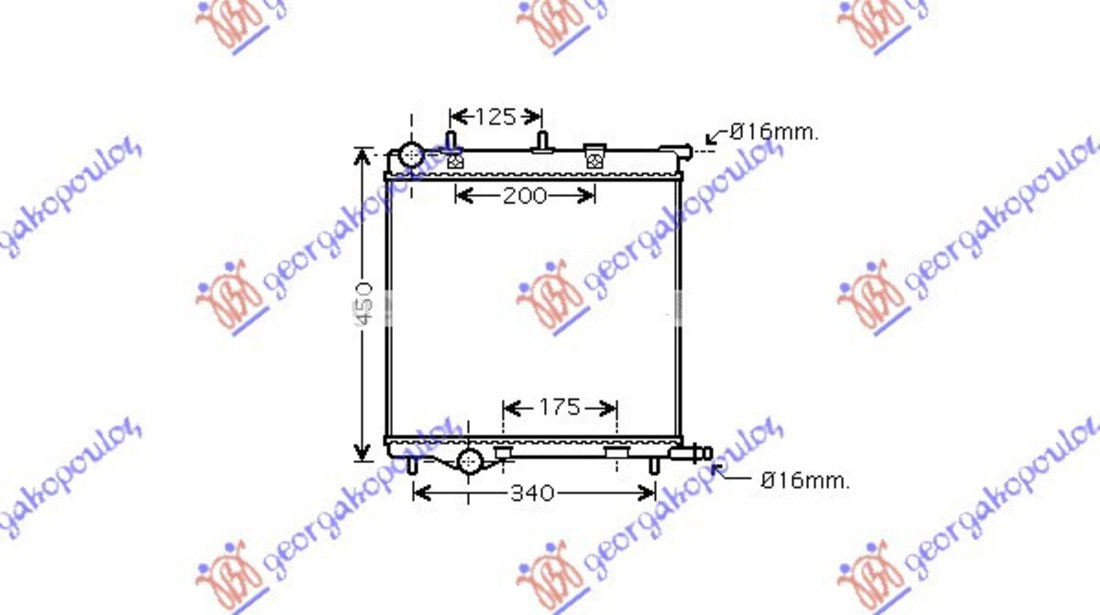 Radiator Apa - Peugeot 207 2006 , 1330s1