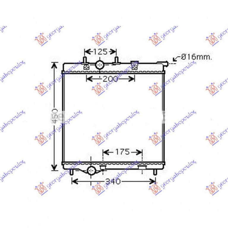 Radiator Apa - Peugeot 208 2015 , 1330w9