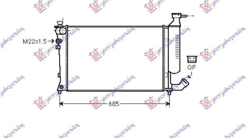 Radiator Apa - Peugeot 306 1999 , 1331.49