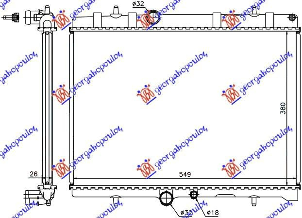 Radiator Apa - Peugeot 307 2001 , 1330g8
