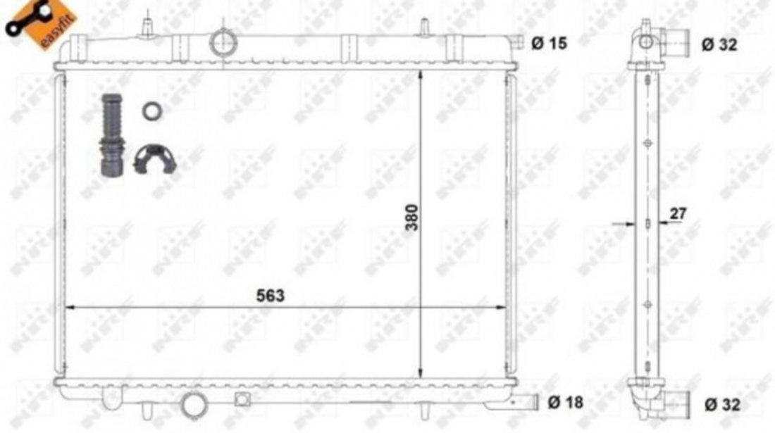 Radiator apa Peugeot 307 SW (3H) 2002-2016 #3 106141