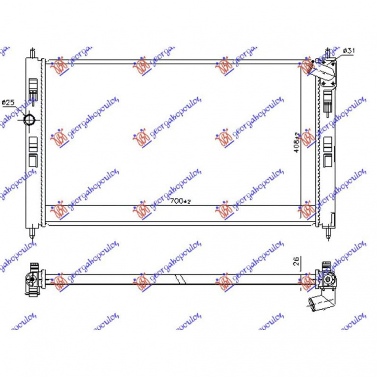 Radiator Apa - Peugeot 4008 , 1350a764