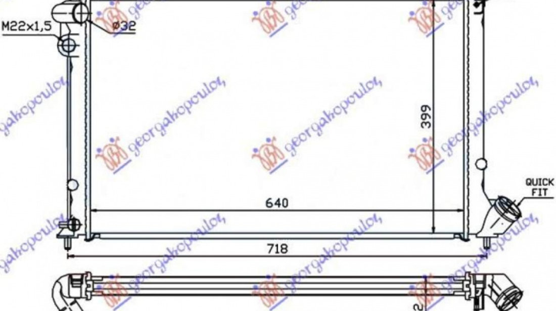 Radiator Apa - Peugeot 406 Coupe 1996 , 1301ge