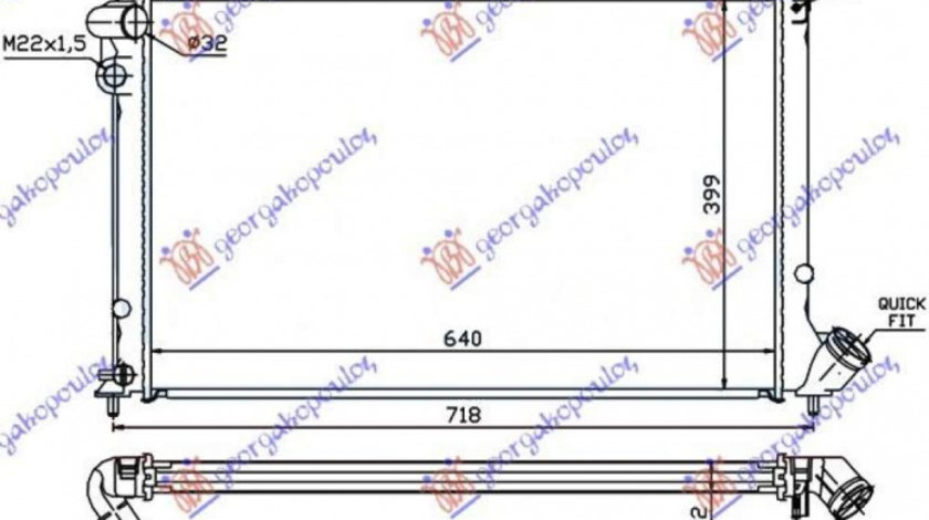 Radiator Apa - Peugeot 406 Sdn 1996 , 1301ga