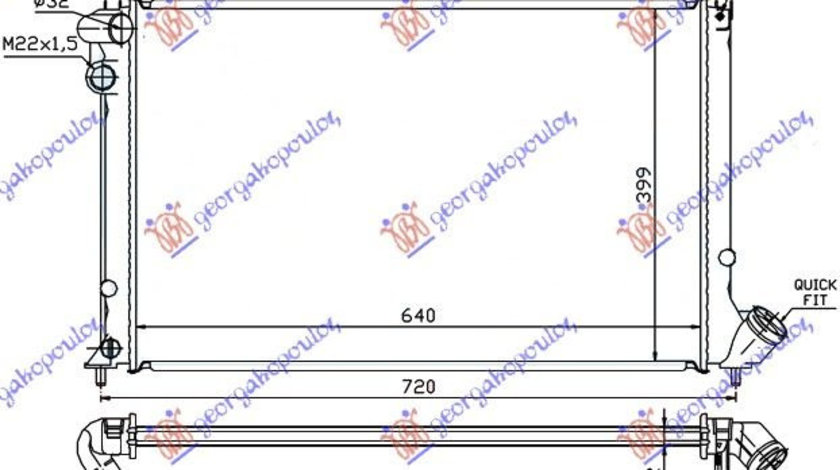 Radiator Apa - Peugeot 406 Sdn 1996 , 1301ga