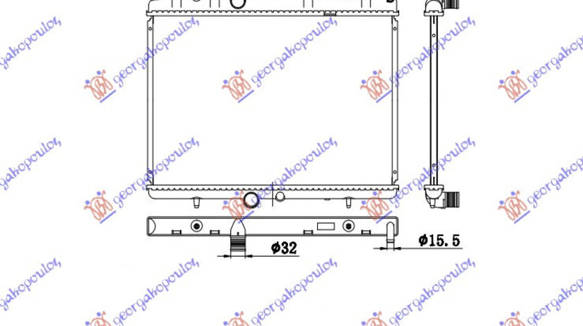 Radiator Apa - Peugeot 407 2004 , 1330w2