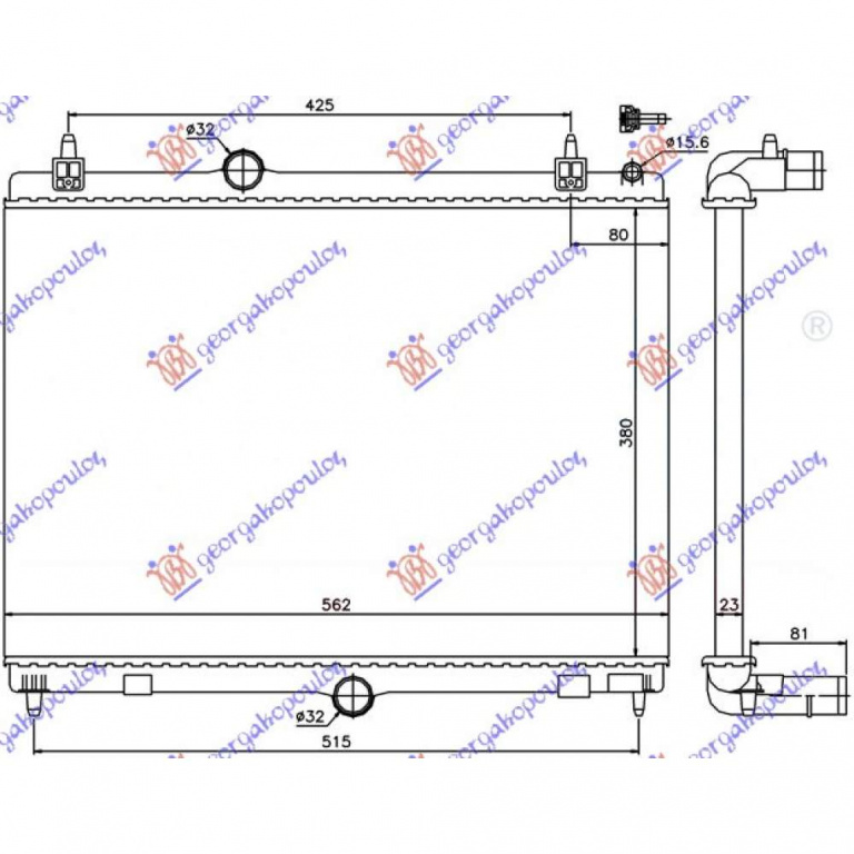 Radiator Apa - Peugeot 508 2011 , 133396