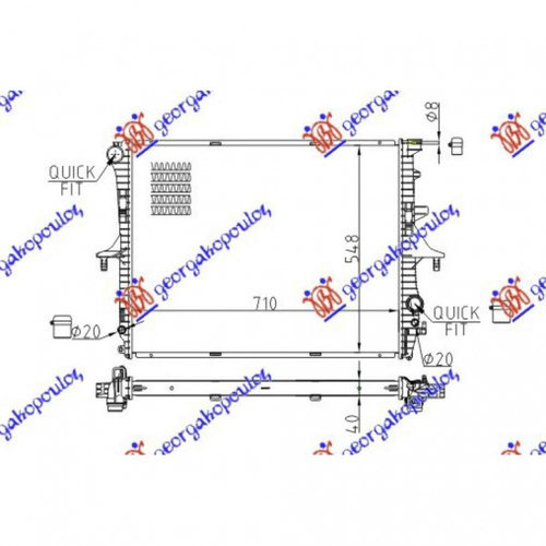 Radiator Apa - Porsche Cayenne 2003 , 7l6121253a