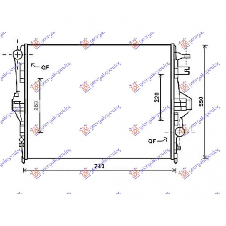 Radiator Apa - Porsche Cayenne 2010 , 7p0121253a