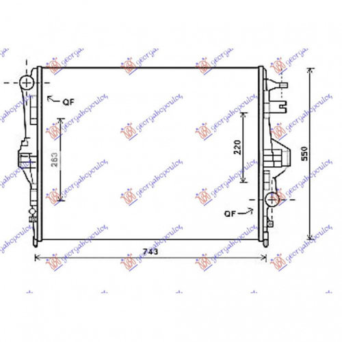 Radiator Apa - Porsche Cayenne 2010 , 7p0121253a