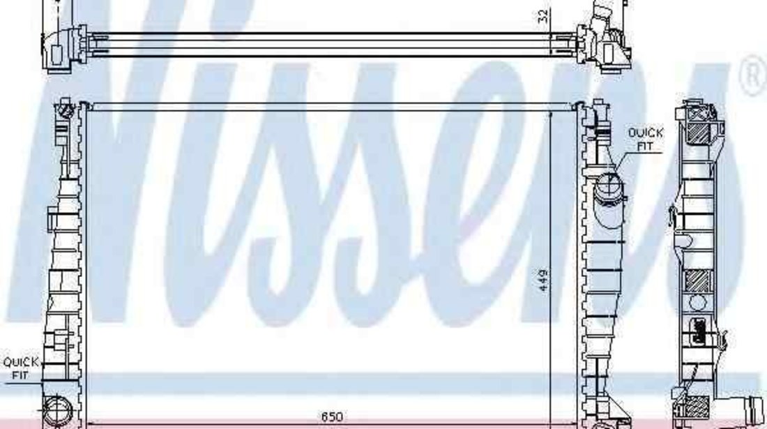 Radiator apa racire motor ALFA ROMEO 159 (939) NISSENS 60061