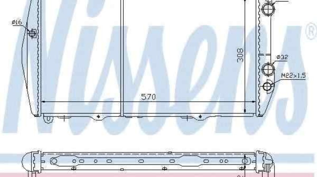 Radiator apa racire motor AUDI 100 (43, C2) NISSENS 604551