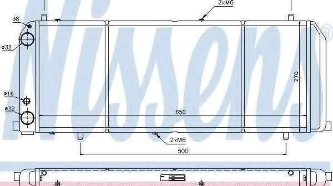 Radiator apa racire motor AUDI 100 (44, 44Q, C3) NISSENS 604201