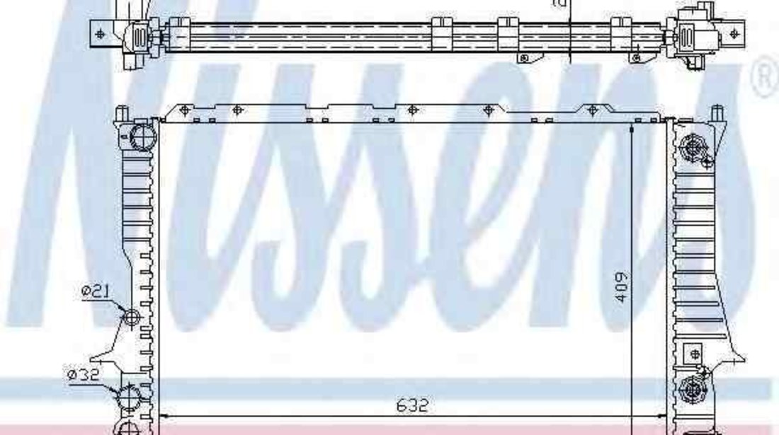 Radiator apa racire motor AUDI 100 (4A, C4) NISSENS 60477