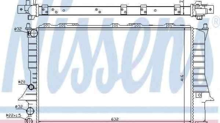 Radiator apa racire motor AUDI 100 (4A, C4) NISSENS 60457