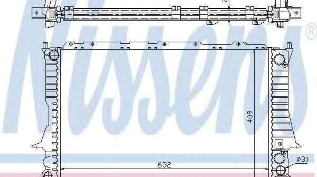 Radiator apa racire motor AUDI 100 Avant (4A, C4) NISSENS 60459