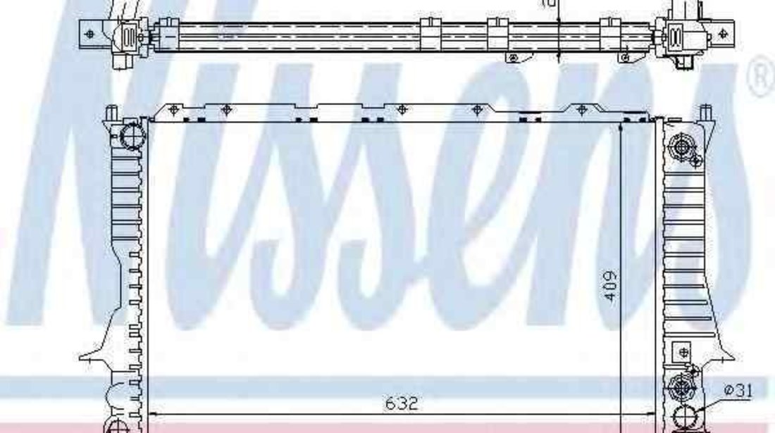 Radiator apa racire motor AUDI 100 Avant (4A, C4) NISSENS 60476