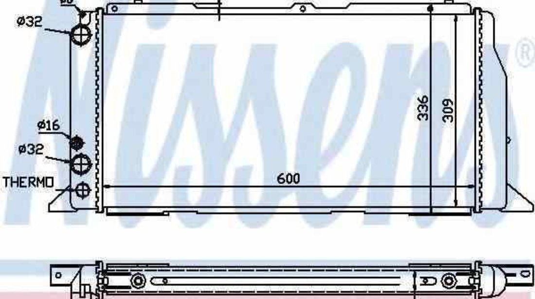 Radiator apa racire motor AUDI 80 89 89Q 8A B3 NISSENS 60487