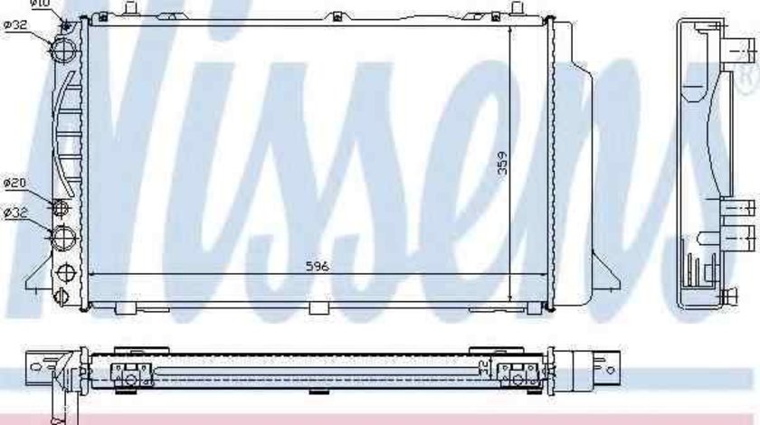 Radiator apa racire motor AUDI 80 (8C, B4) NISSENS 60465A