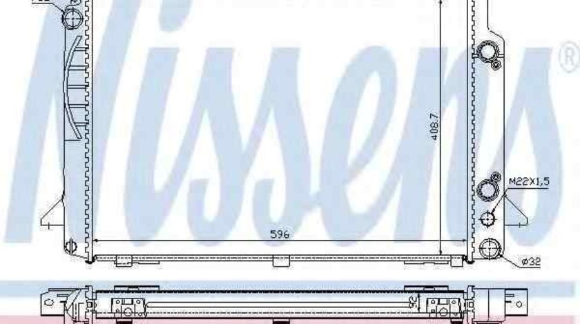 Radiator apa racire motor AUDI 80 (8C, B4) NISSENS 60467A
