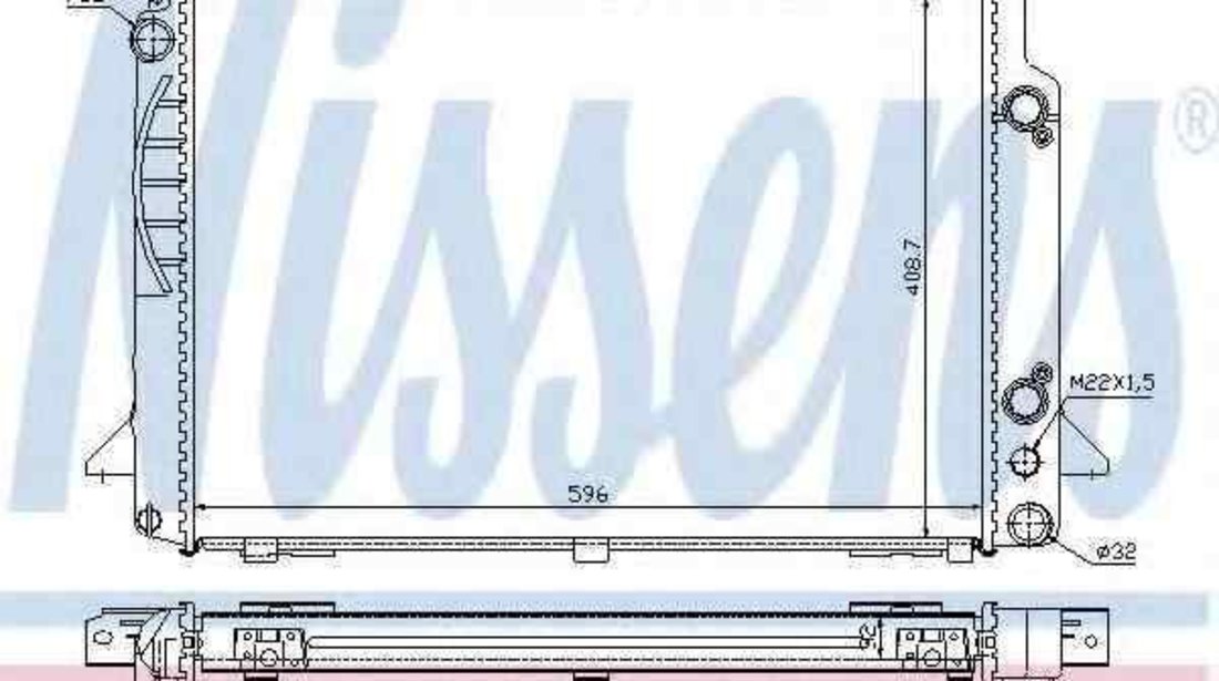 Radiator apa racire motor AUDI 80 Avant (8C, B4) NISSENS 60467A